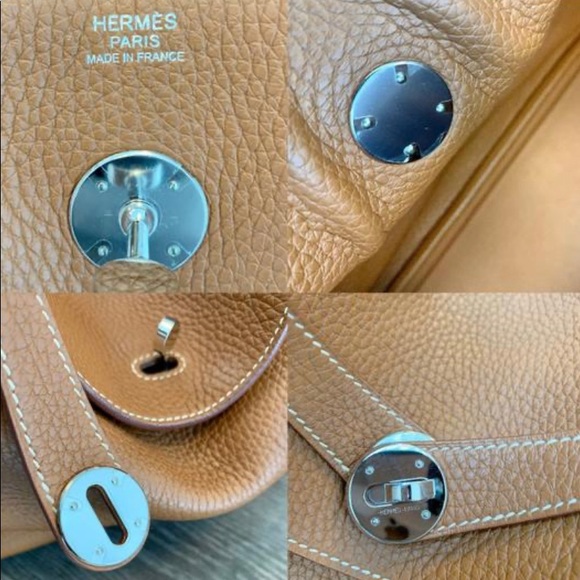 Hermès Lindy 30 in Taurillon Gold clemence 2017 - Picture 7 of 9